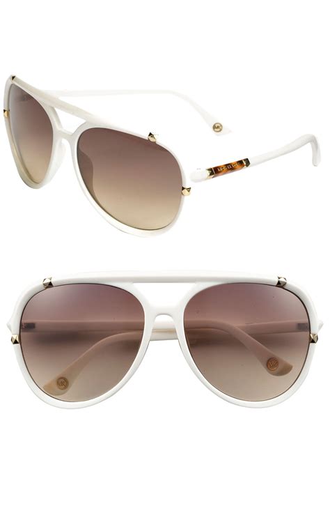 michael kors sunglasses white frame|Michael Kors sunglasses with diamonds.